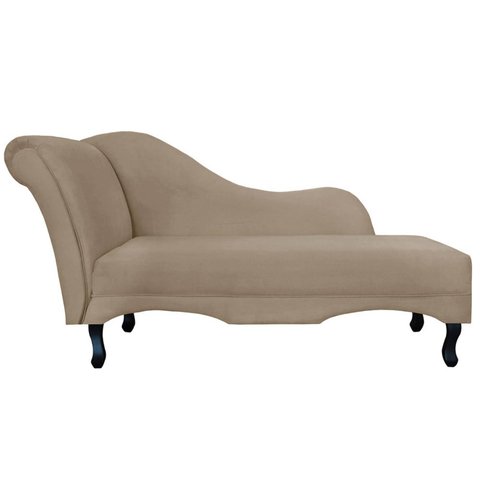 Divã Recamier Olivia Suede Lado Esquerdo