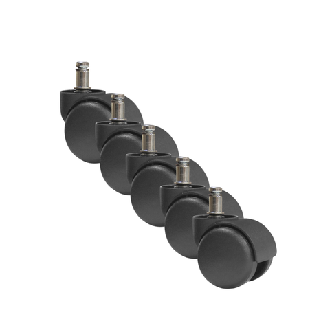 Kit 5 Rodinhas para Cadeira Pp Preto com Capa
