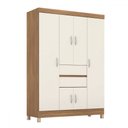 Ver imagem 2 de Guarda-roupa Casal Ecom Ii 6 Portas Amêndola/off-white - Demóbile