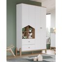Ver imagem 5 de Cômoda com Guarda Roupa 4 Portas Ternura Branco Jequitibá - Henn
