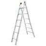 Escada Dupla Extensiva em Alumínio 10 Degraus Capacidade 120kg Worker - 1