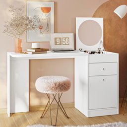 Penteadeira Louis Branco 2 Portas - 3