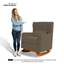 Ver imagem 6 de Poltrona de Amamentação e Descanso Zoe com Base Balanço Suede Capuccino - Desk Design
