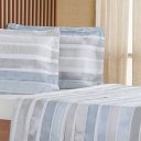 Ver imagem 3 de Jogo de Cama Casal 4 Pçs 200 Fios 100% Algodão 140x190x35cm Ligne
