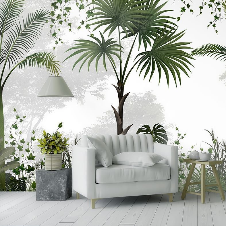 Papel de Parede - Jardim Tropical com Palmeiras - 1