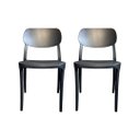 Ver imagem 1 de Kit 2 Cadeiras Nanna Empilhável em Polipropileno – Design Moderno para Sala, Cozinha ou Escritório -