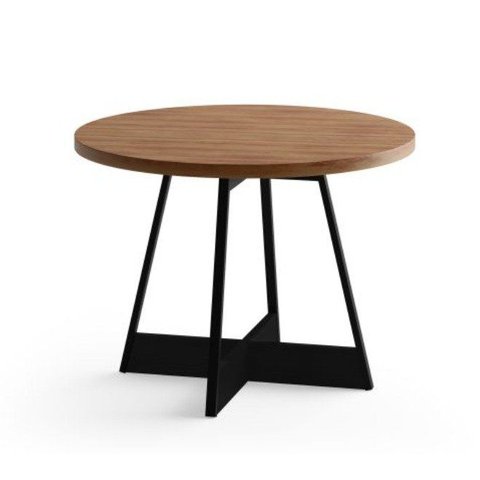 Mesa Átria Redonoda 1,00m Nogal / Preto Carraro