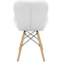 Ver imagem 4 de Kit 3 Cadeiras Charles Eames Eiffel Slim Wood Estofada - Branca