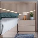 Ver imagem 3 de Kit 02 Abajur Quadripé de Mesa Madeira Marina Decorações