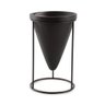 CACHEPOT EM CIMENTO PRETO C/SUP G 11538 23,5X14,5CM - 1