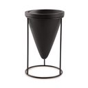 Ver imagem 1 de CACHEPOT EM CIMENTO PRETO C/SUP G 11538 23,5X14,5CM