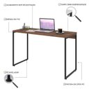Ver imagem 4 de Mesa de Escritório Studio 120 cm Yescasa Marrom/Nogal/Preto