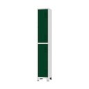 Ver imagem 1 de Armário Roupeiro de Aço para Vestiário 2 Portas Locker Verde Escuro com Chave