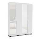 Ver imagem 2 de Roupeiro Solteiro Porto 4 Portas com Espelho 161x214cm Branco 240847