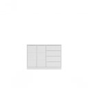 Ver imagem 2 de Cômoda Pérola 4 Gavetas 2 Portas MDF Puxador Embutido Branco Phoenix Baby