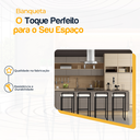Ver imagem 3 de Kit 4 Banqueta Quadrada Preta para Balcão Ilha Cozinha Gourmet Bancada Piscina Bares Àrea de Lazer
