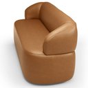 Ver mais imagens de Sofá 3 Lugares Orgânico Sala de Estar Living 170cm Carmen F04 Couríssimo Caramelo - Lyam Decor