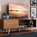 Ver imagem 1 de Rack Madesa Dubai para TV até 65 Polegadas com Pés Rustic/Branco 5Z09 Cor:Rustic/Branco