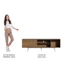 Ver imagem 6 de Rack Madesa Dubai para TV até 65 Polegadas com Pés Rustic/Branco 5Z09 Cor:Rustic/Branco
