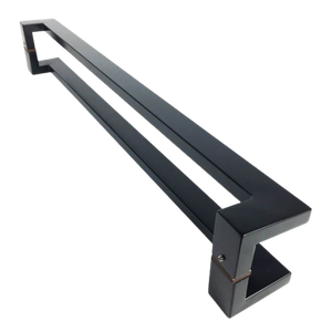 Puxador Portas Duplo Aço Inox Preto Fosco Grécia 1,80 M para Portas: Pivotantes/madeira/vidro Temper