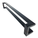 Ver imagem 1 de Puxador Portas Duplo Aço Inox Preto Fosco Grécia 1,80 M para Portas: Pivotantes/madeira/vidro Temper