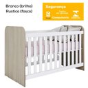 Ver imagem 6 de Berco Infantil Grade Fixa 133x66 Cm Labirinto Rustico Branco Henn