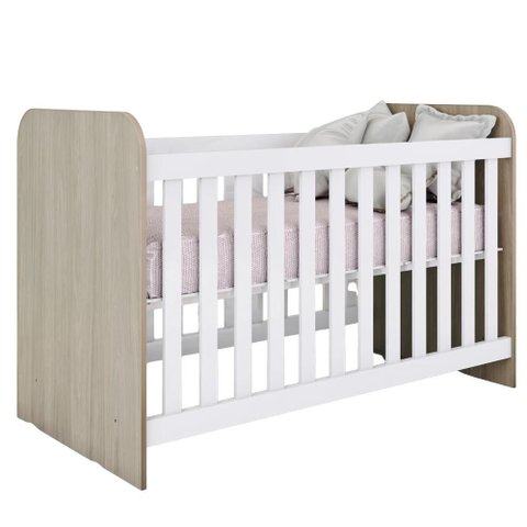 Berco Infantil Grade Fixa 133x66 Cm Labirinto Rustico Branco Henn