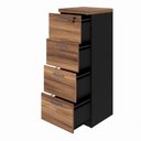 Ver imagem 2 de Armário Escritório Arquivo 04 Gavetas Pasta 46,5 Nogal Preto