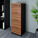 Ver imagem 5 de Armário Escritório Arquivo 04 Gavetas Pasta 46,5 Nogal Preto