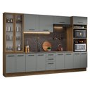 Ver imagem 3 de Armário de Cozinha Completa 340cm Rustic/cinza Agata Madesa 01