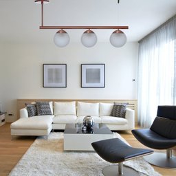 Pendente Bivolt Linear 3 Lâmpadas 80x36cm Assimétrico Contemporâneo Infinitylux - 1