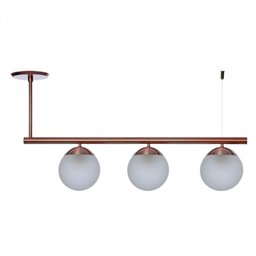 Pendente Bivolt Linear 3 Lâmpadas 80x36cm Assimétrico Contemporâneo Infinitylux - 2