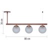 Pendente Bivolt Linear 3 Lâmpadas 80x36cm Assimétrico Contemporâneo Infinitylux - 3