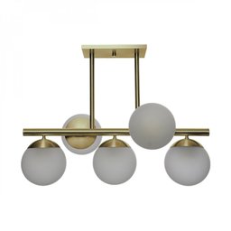 Pendente Bivolt Linear 5 Lâmpadas 64x38,5cm Contemporâneo Infinitylux - 2