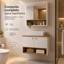 Ver mais imagens de Gabinete para Banheiro Conjunto Armario Espelheira Cuba Star
