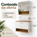 Ver imagem 2 de Gabinete para Banheiro Conjunto Armario Espelheira Cuba Star