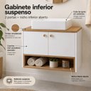 Ver imagem 5 de Gabinete para Banheiro Conjunto Armario Espelheira Cuba Star