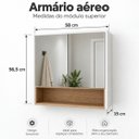 Ver imagem 4 de Gabinete para Banheiro Conjunto Armario Espelheira Cuba Star