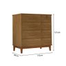 Cômoda para Quarto 8 Gavetas Detroit Amêndoa - 3