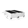 Cama Box Baú King 193 Tecido Sintético Branco Com Colchão Alegro Bello Box Espuma D28 Cinza - 3