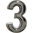 Ver imagem 1 de Números Residencial PVC Espelhado 15 Cm Resistente Elegante:Prata/3