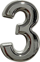 Ver imagem 1 de Números Residencial PVC Espelhado 15 Cm Resistente Elegante:Prata/3