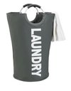 Ver imagem 1 de Cesto com Alça para Lavanderia Grey 51x71 cm - Mimo Style - BH20311