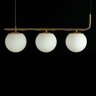 Pendente Petit Poa Gold e Branco 60cm 3 Globos Vidro SQ001 Bella St2432 - 5