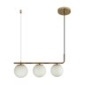 Pendente Petit Poa Gold e Branco 60cm 3 Globos Vidro SQ001 Bella St2432 - 1