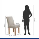 Ver imagem 2 de Conjunto Mesa Arizona 120cm com 4 Cadeiras Canela Tampo Smart Plus com Vidro