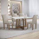 Ver imagem 4 de Conjunto Mesa Arizona 120cm com 4 Cadeiras Canela Tampo Smart Plus com Vidro