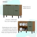 Ver imagem 4 de Balcao para Pia sem Tampo Mdf 120 Cm Tosc Bt003 Freijo Jade Mxm