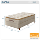 Ver imagem 2 de Cama Box + Colchão Solteiro King Mendoza Molas Ensacadas Pillow Top 96x203x71cm - Extra Macio