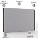 Ver imagem 3 de Cabeceira Cama Box Casal 140cm Estofada Goya P05 Veludo Cinza - Lyam Decor